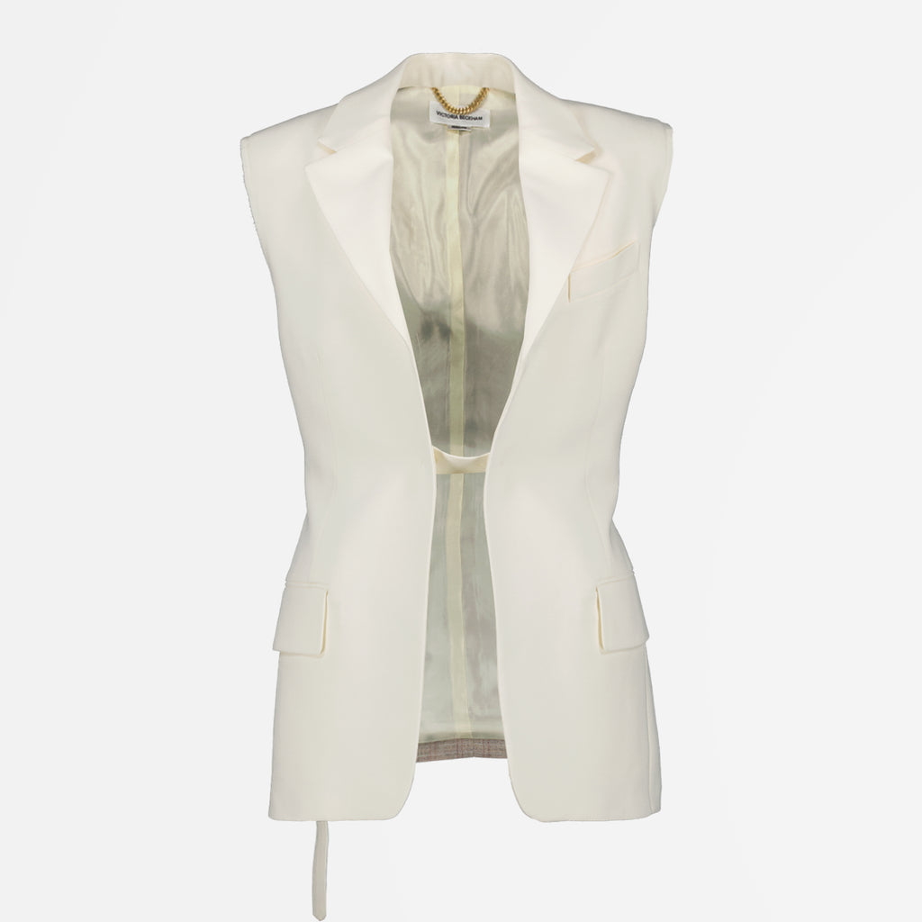 Jacken Ärmellose Jacke Victoria Beckham Weiß Femme