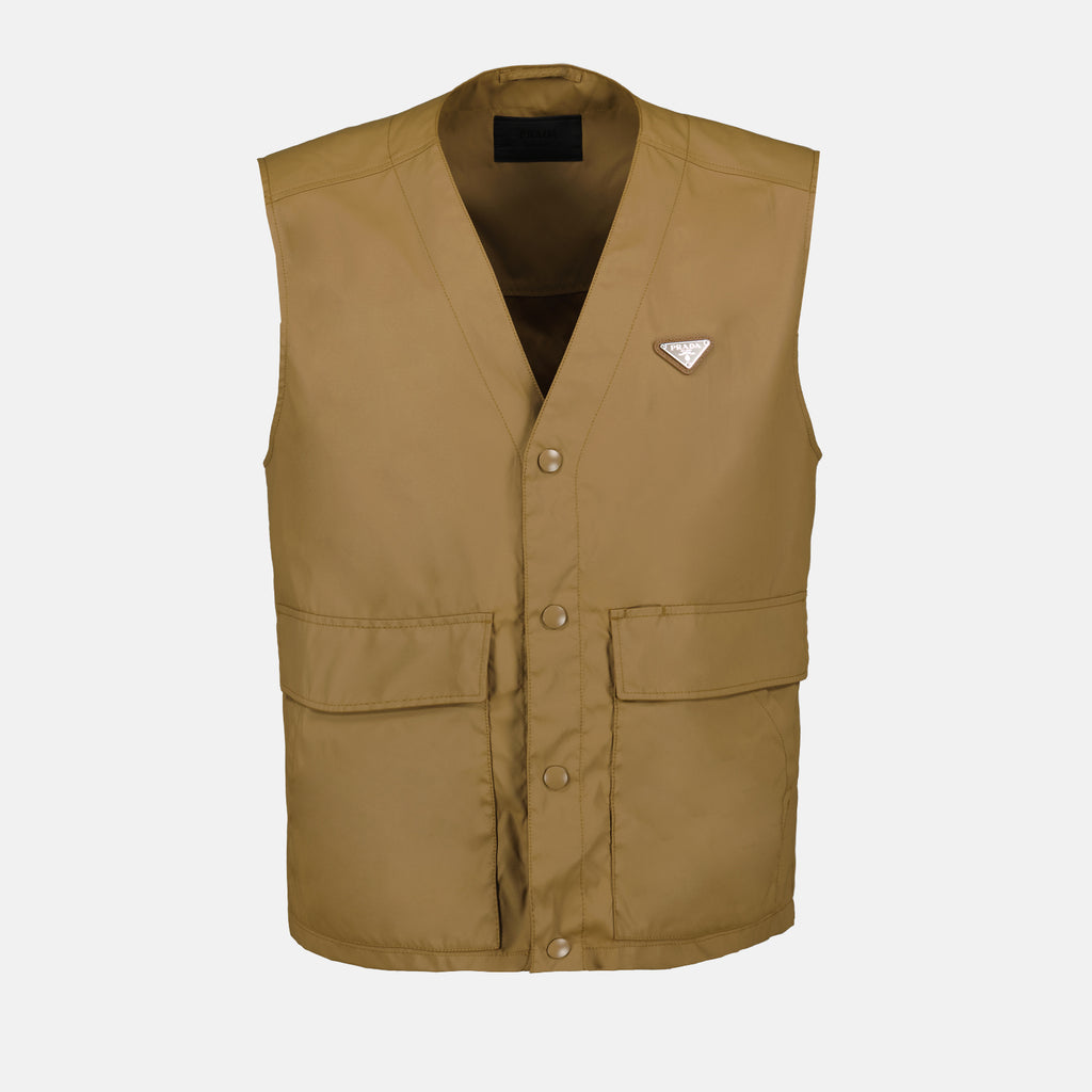 Vestes Veste sans manches Prada Marron Homme