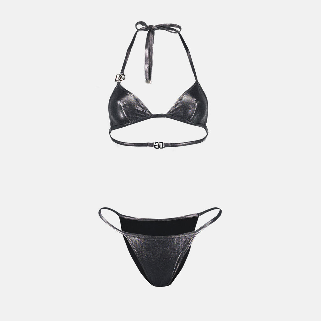 Moda de playa Bikini argenté Dolce & Gabbana Plata Femme