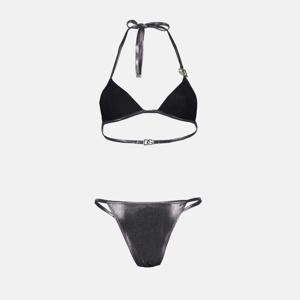 Moda de playa Bikini argenté Dolce & Gabbana Plata Femme