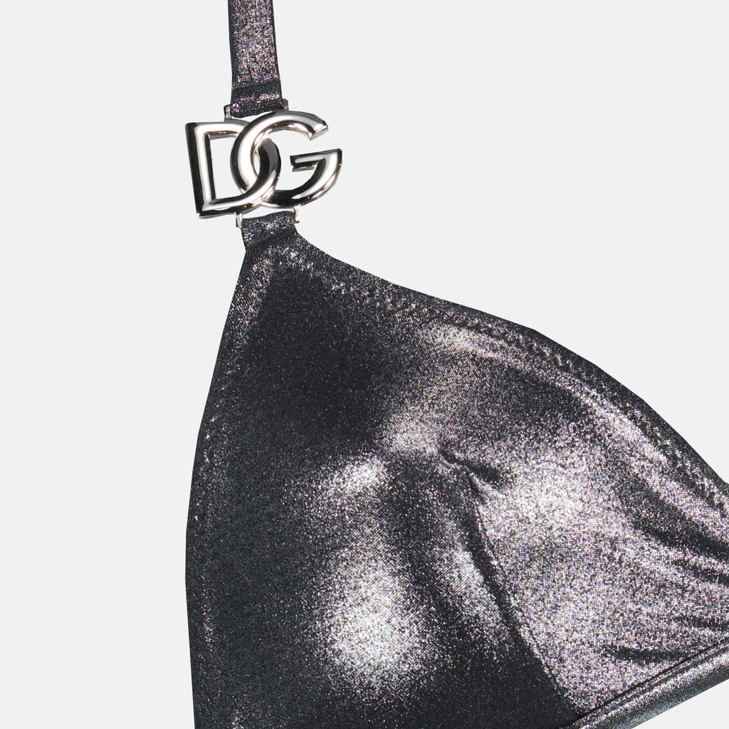 Moda de playa Bikini argenté Dolce & Gabbana Plata Femme