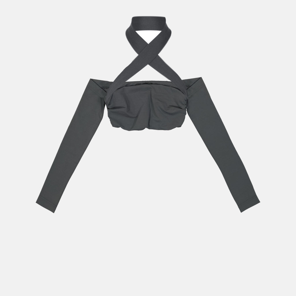 Tops Top with crossed straps Dolce & Gabbana Gray Women