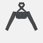 Tops Top with crossed straps Dolce & Gabbana Gray Women