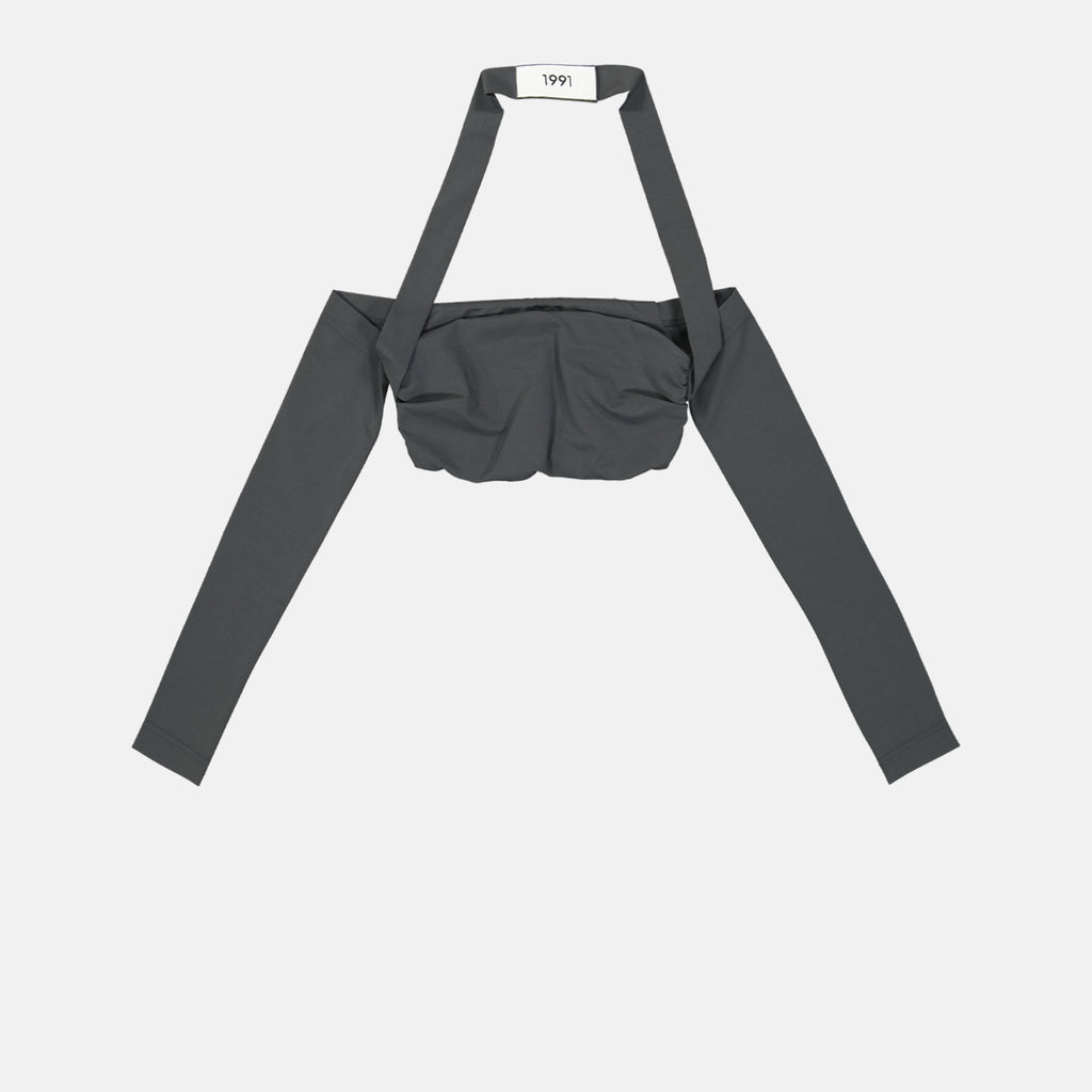Tops Top with crossed straps Dolce & Gabbana Gray Women
