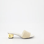 Zapatos abiertos Mules G Cube en jute 4G Givenchy Beige Femme