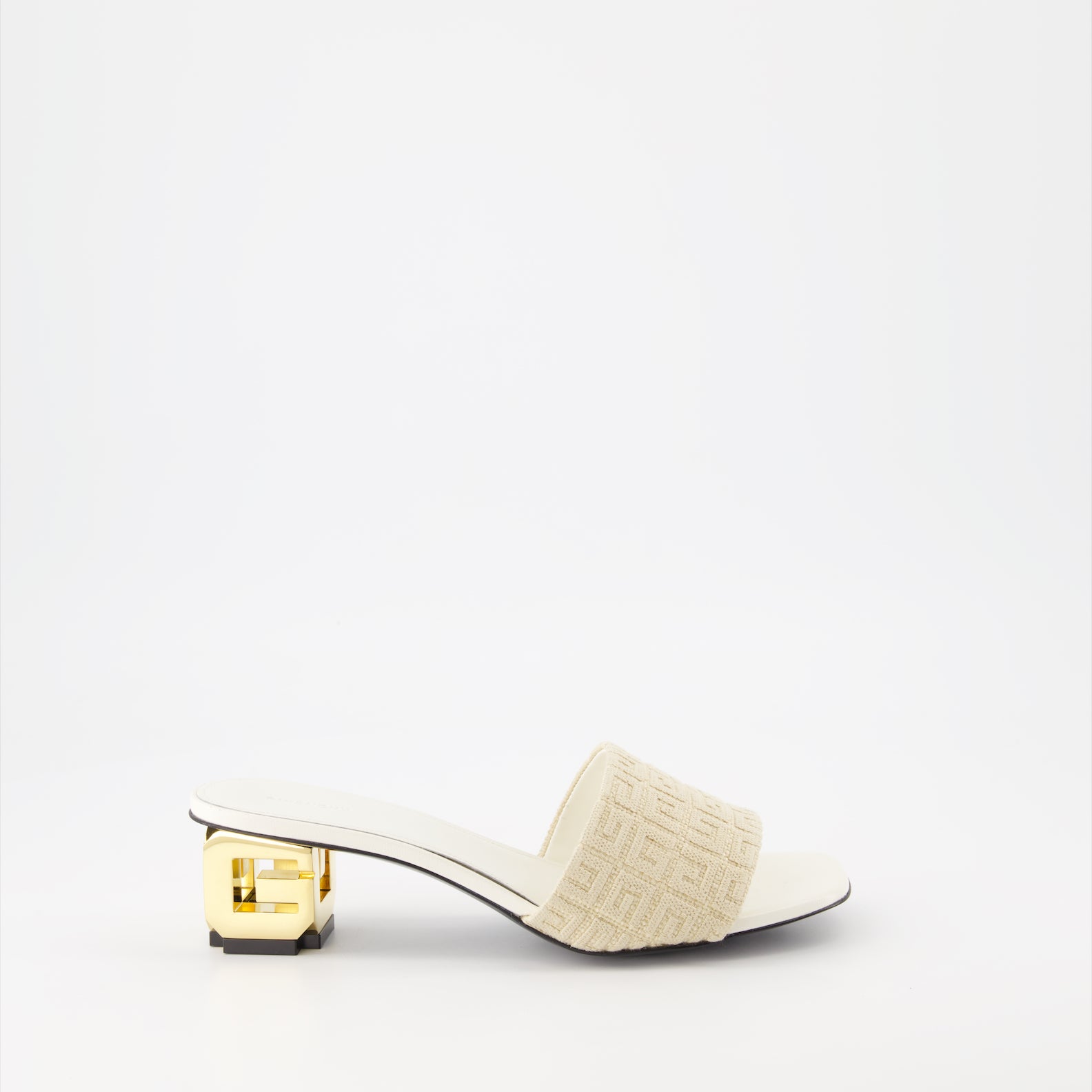 Zapatos abiertos Mules G Cube en jute 4G Givenchy Beige Femme