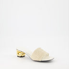 Zapatos abiertos Mules G Cube en jute 4G Givenchy Beige Femme