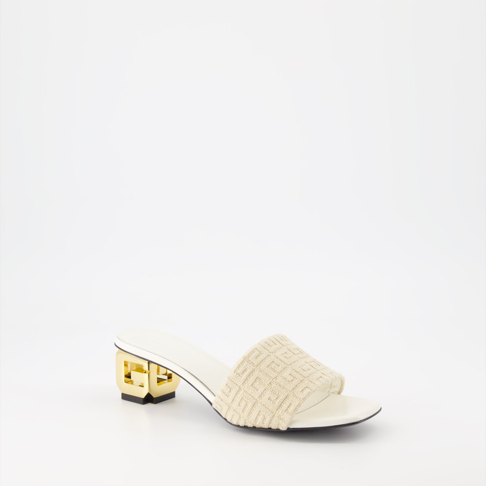 Zapatos abiertos Mules G Cube en jute 4G Givenchy Beige Femme