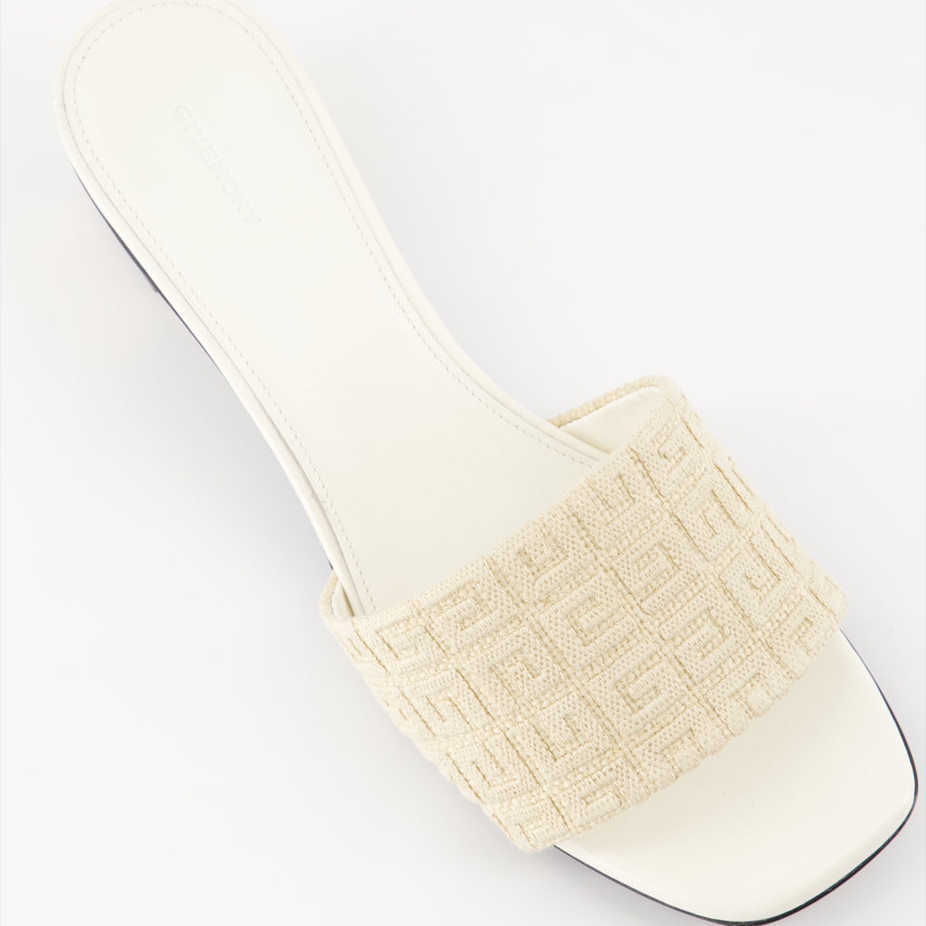 Zapatos abiertos Mules G Cube en jute 4G Givenchy Beige Femme