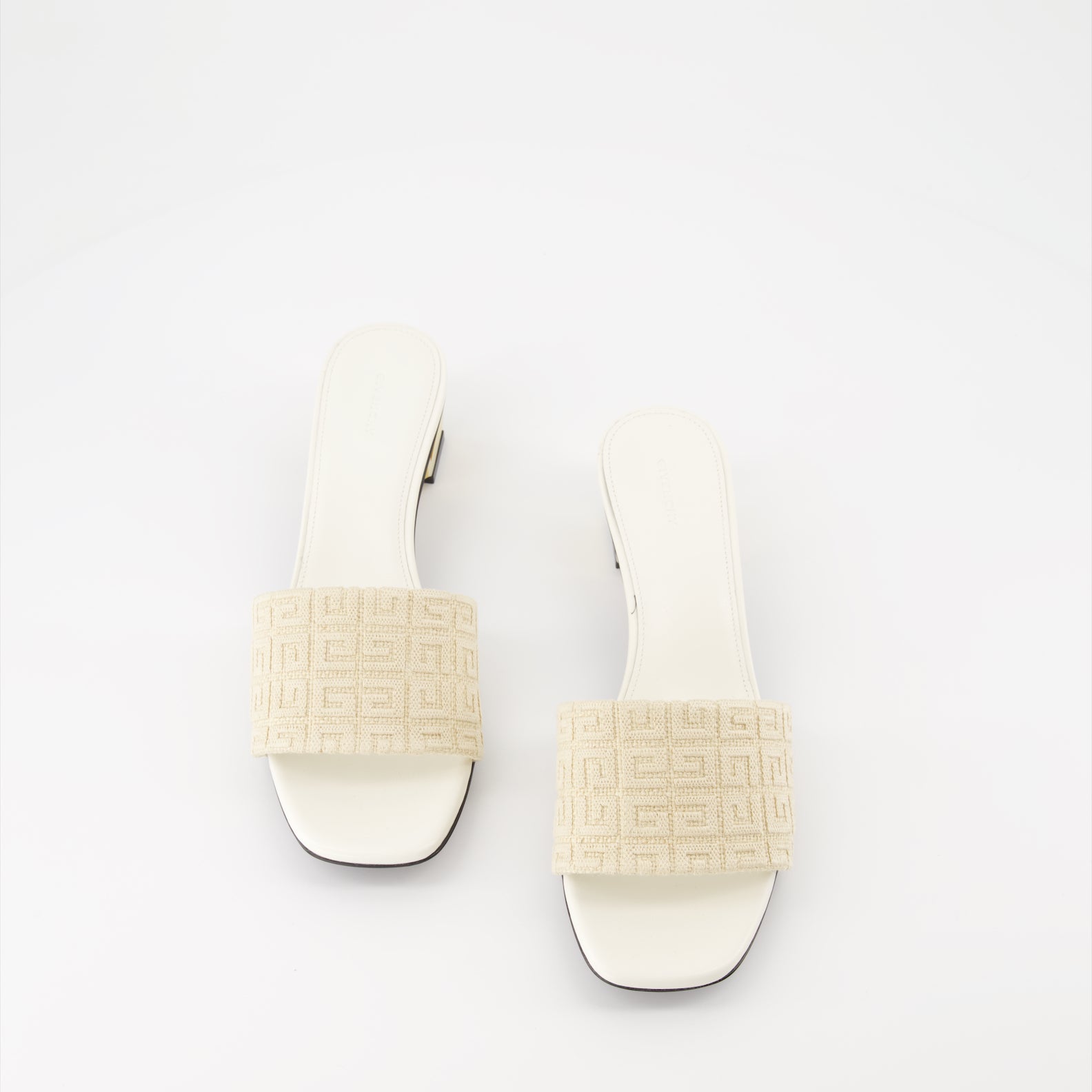 Zapatos abiertos Mules G Cube en jute 4G Givenchy Beige Femme