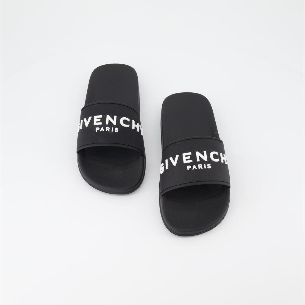 Scarpe aperte Infradito con Logo Givenchy Nero Femme