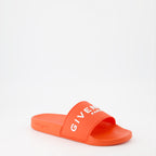 Offene schuhe Sandales à logo Givenchy Orange Homme
