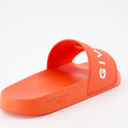 Offene schuhe Sandales à logo Givenchy Orange Homme