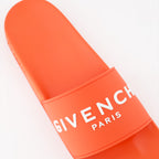 Offene schuhe Sandales à logo Givenchy Orange Homme