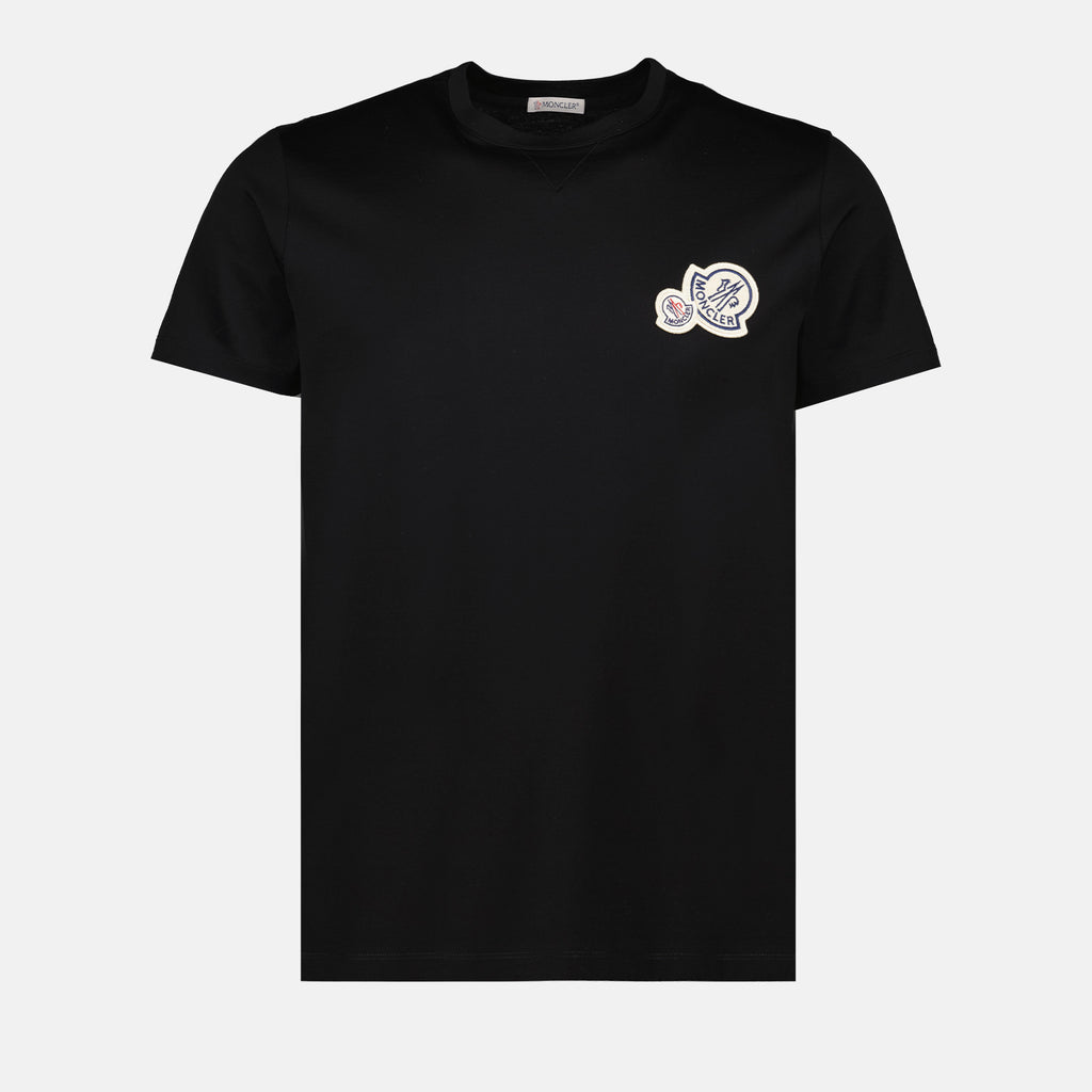 T-shirts T-shirt à double logo Moncler Noir Homme