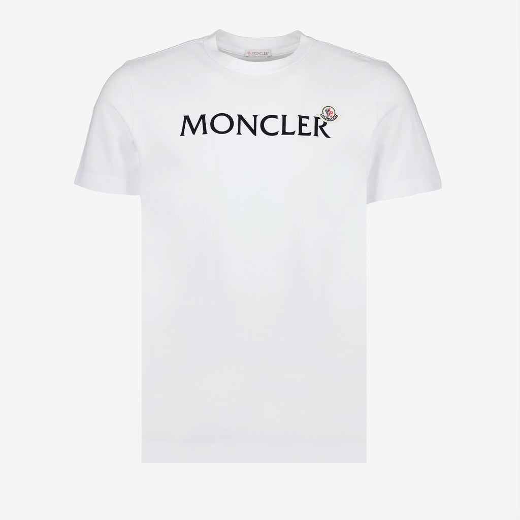 Camisetas T-shirt à double logo Moncler Branco Homme