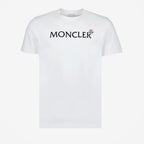 Camisetas T-shirt à double logo Moncler Branco Homme