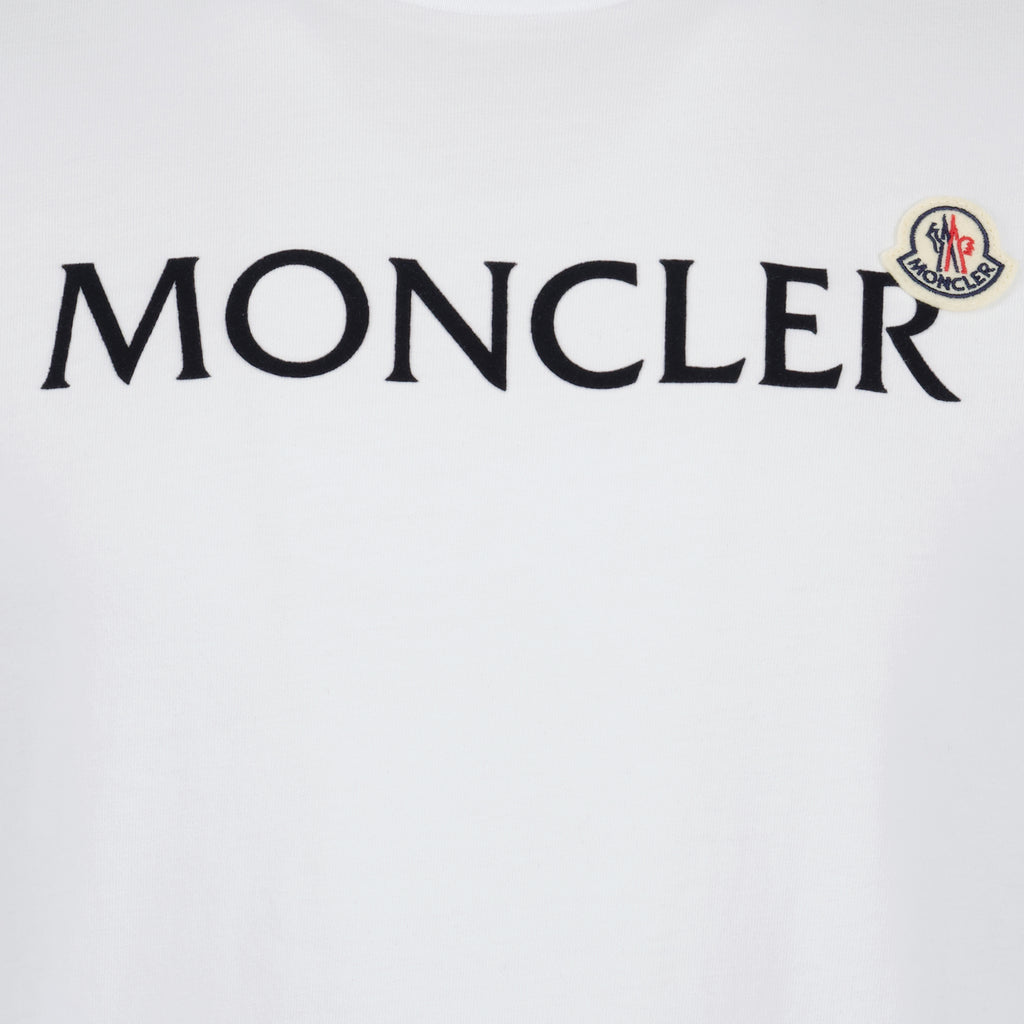 Camisetas T-shirt à double logo Moncler Branco Homme