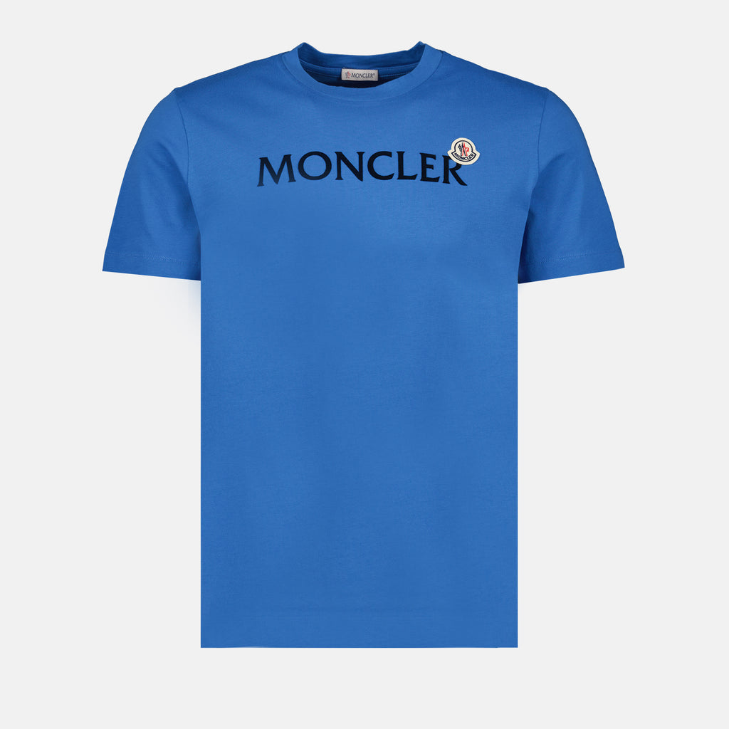 T-shirts T-shirt à double logo Moncler Bleu Homme