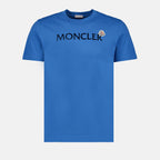 T-shirts T-shirt à double logo Moncler Bleu Homme