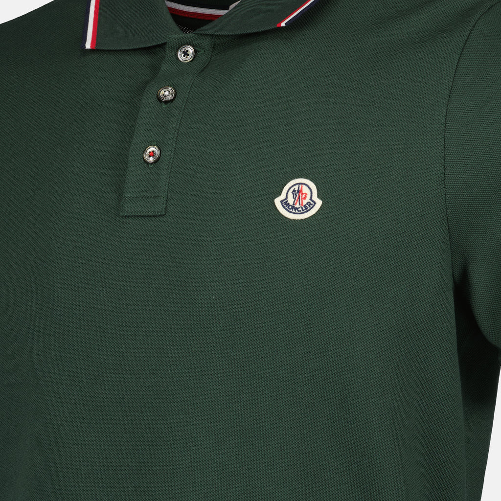 Polos Polo con Logo y Ribete Moncler Caqui Homme
