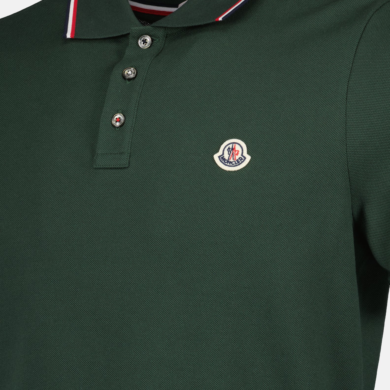 Polos Polo con Logo y Ribete Moncler Caqui Homme