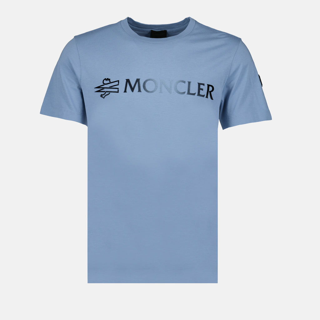 T-shirts T-shirt à logo Moncler Bleu Homme