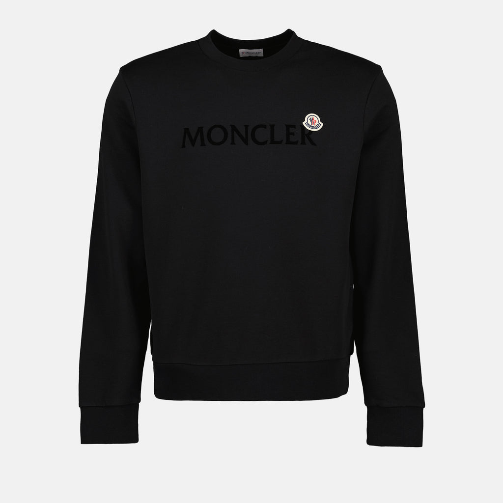 Moletons Sweatshirt à double logo Moncler Preto Homme