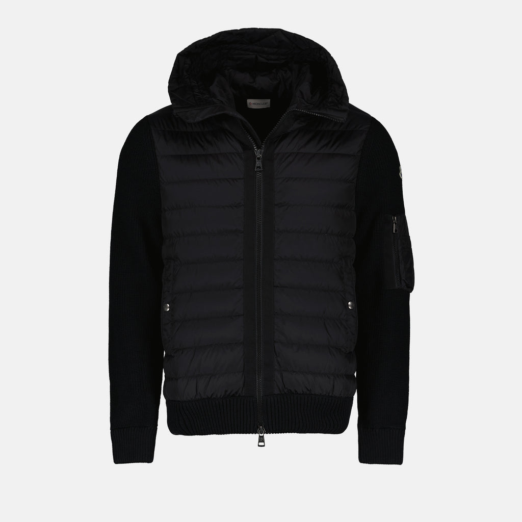 Vestes Veste bi-matière Moncler Noir Homme