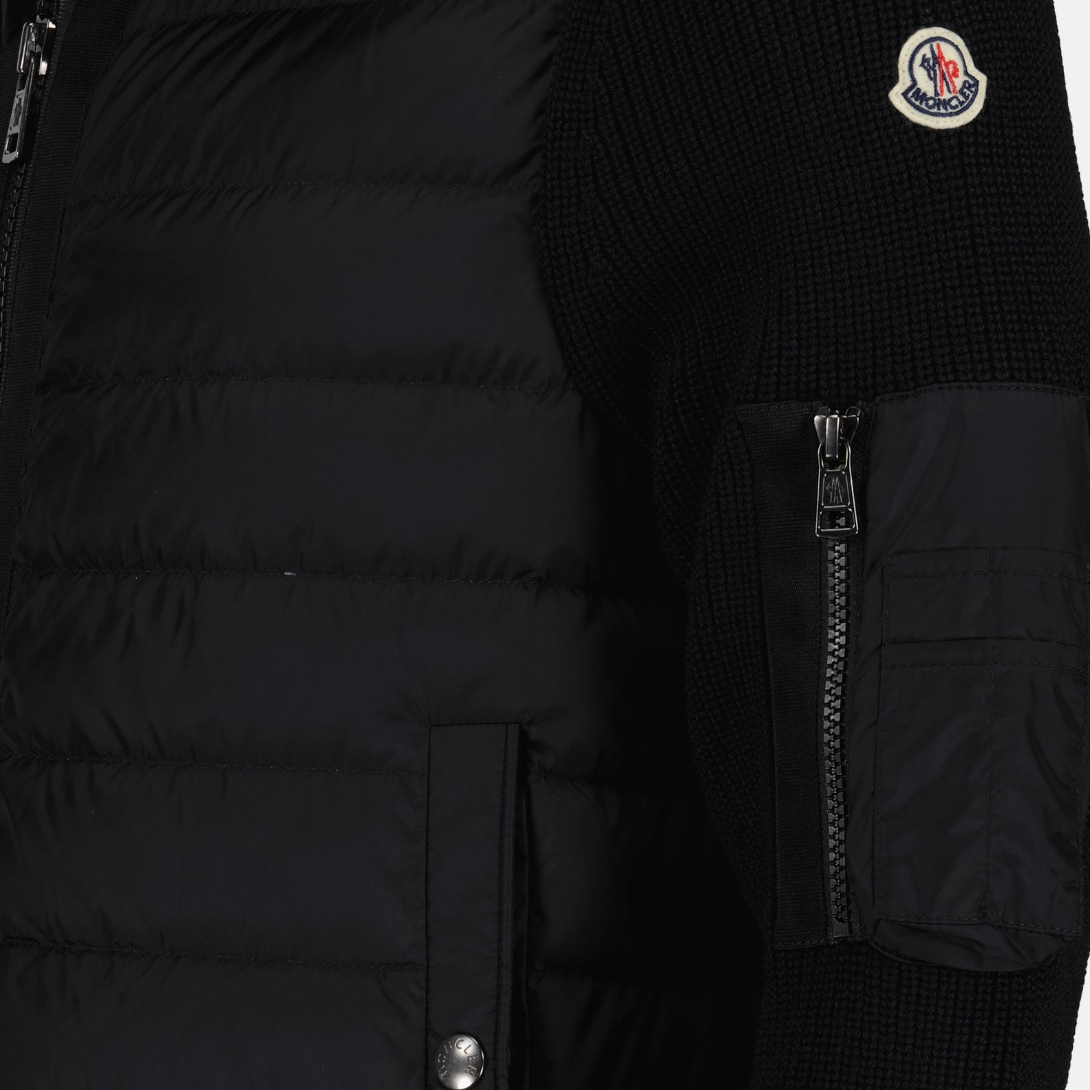 Vestes Veste bi-matière Moncler Noir Homme