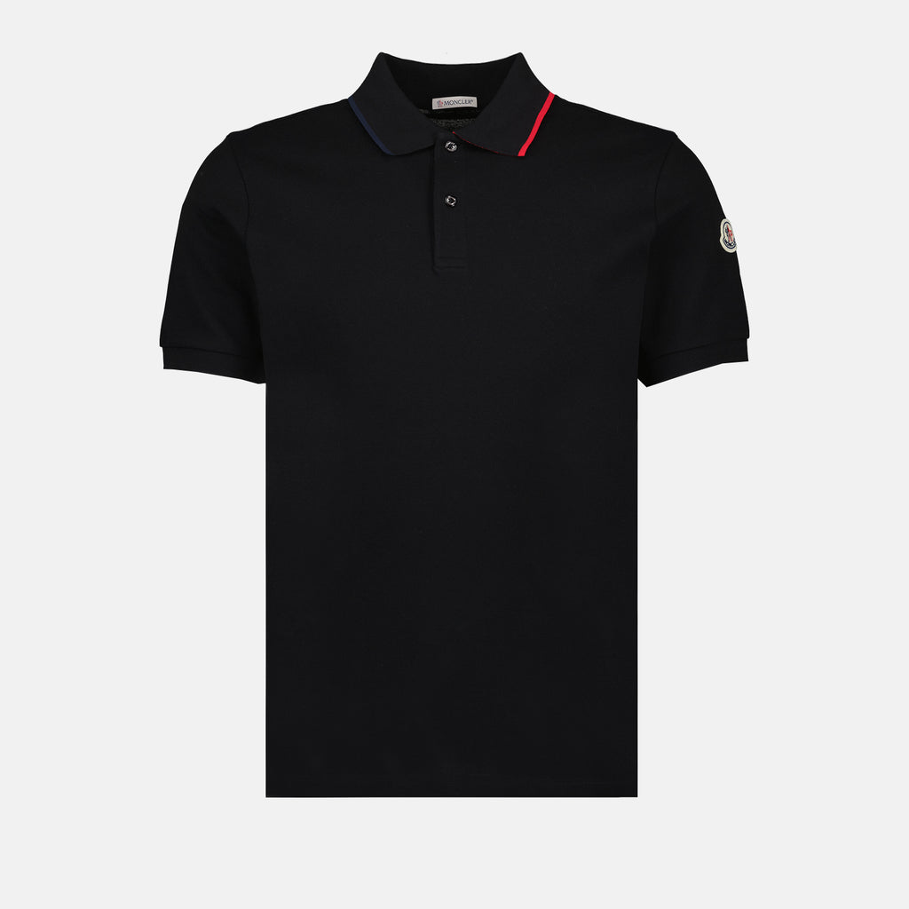 Polos Polo à logo et liseré Moncler Negro Homme