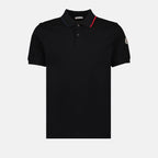 Polos Polo à logo et liseré Moncler Negro Homme