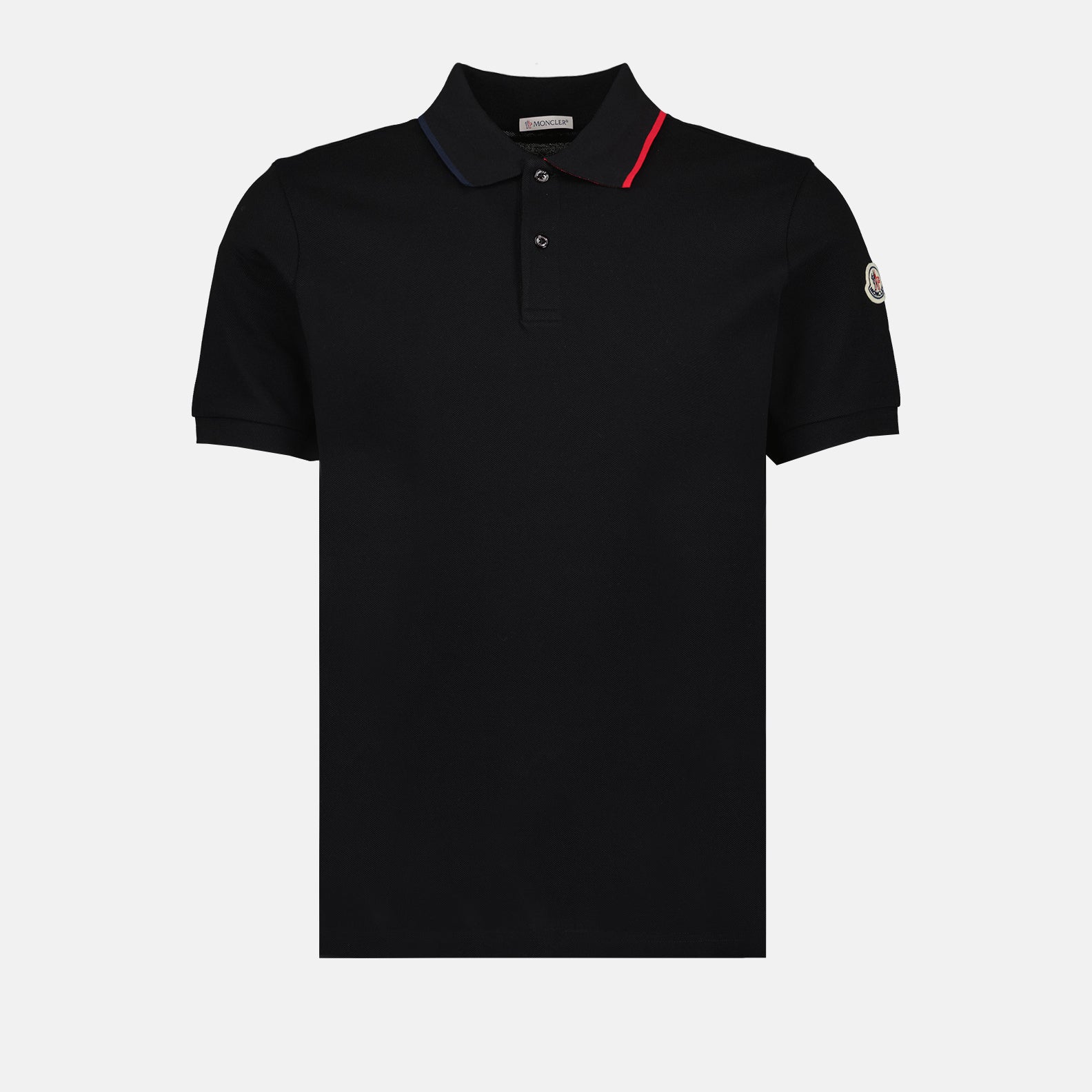 Polos Polo à logo et liseré Moncler Negro Homme