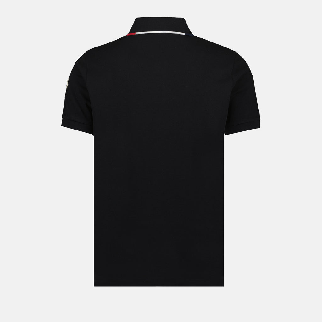 Polos Polo à logo et liseré Moncler Negro Homme
