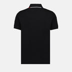 Polos Polo à logo et liseré Moncler Negro Homme