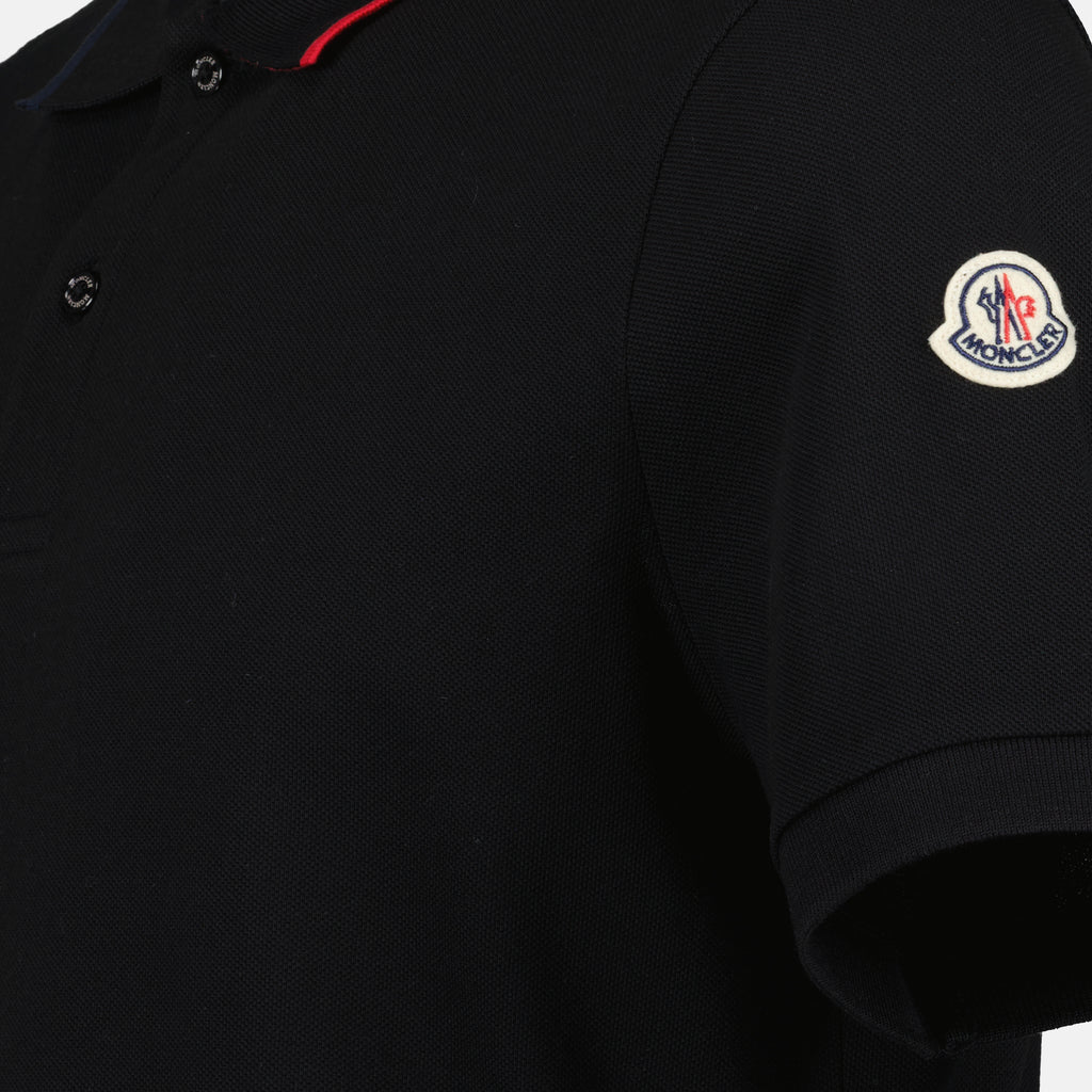 Polos Polo à logo et liseré Moncler Negro Homme
