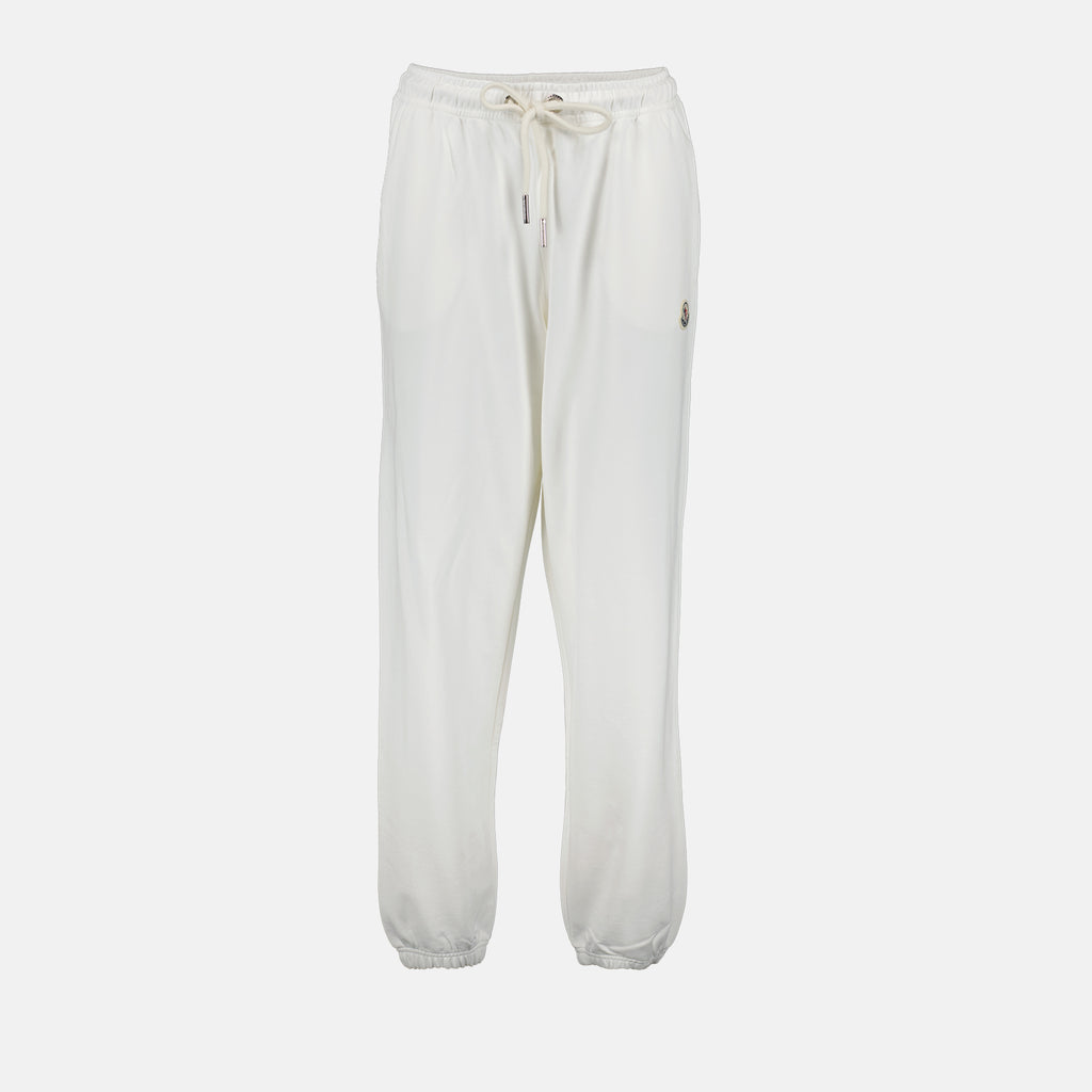 Pants Logo jogging pants Moncler White Women