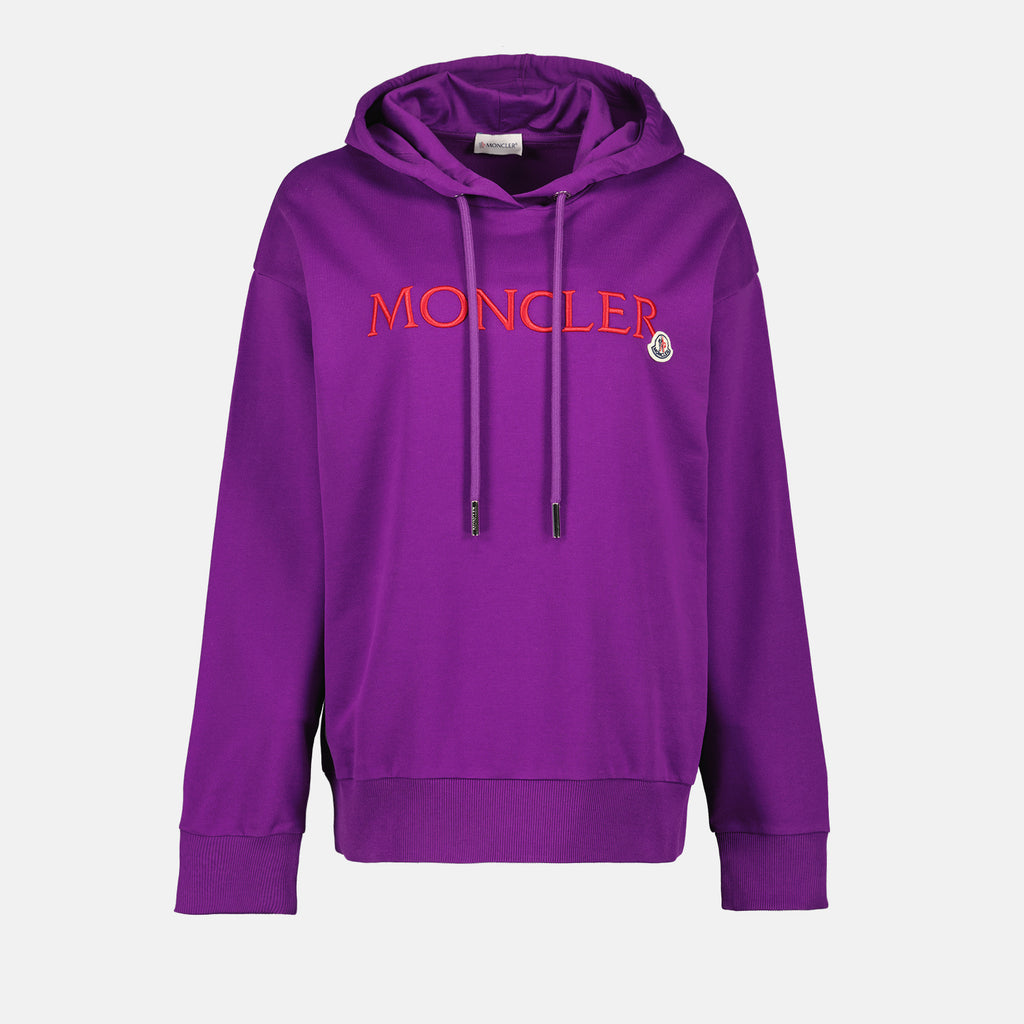 Sweatshirts Double Logo Hoodie Moncler Purple Women