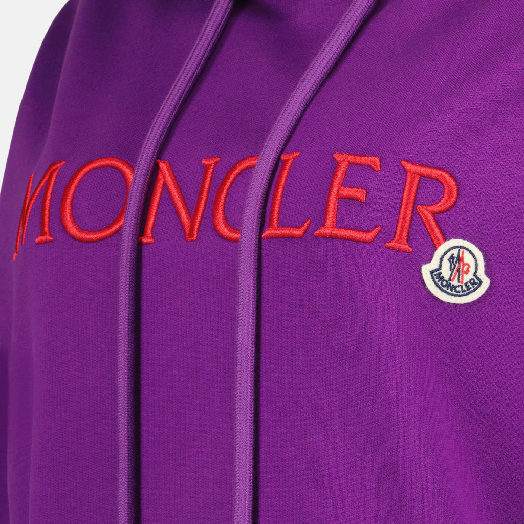 Sweatshirts Double Logo Hoodie Moncler Purple Women