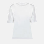 T-shirts T-shirt à double logo Moncler Blanc Femme