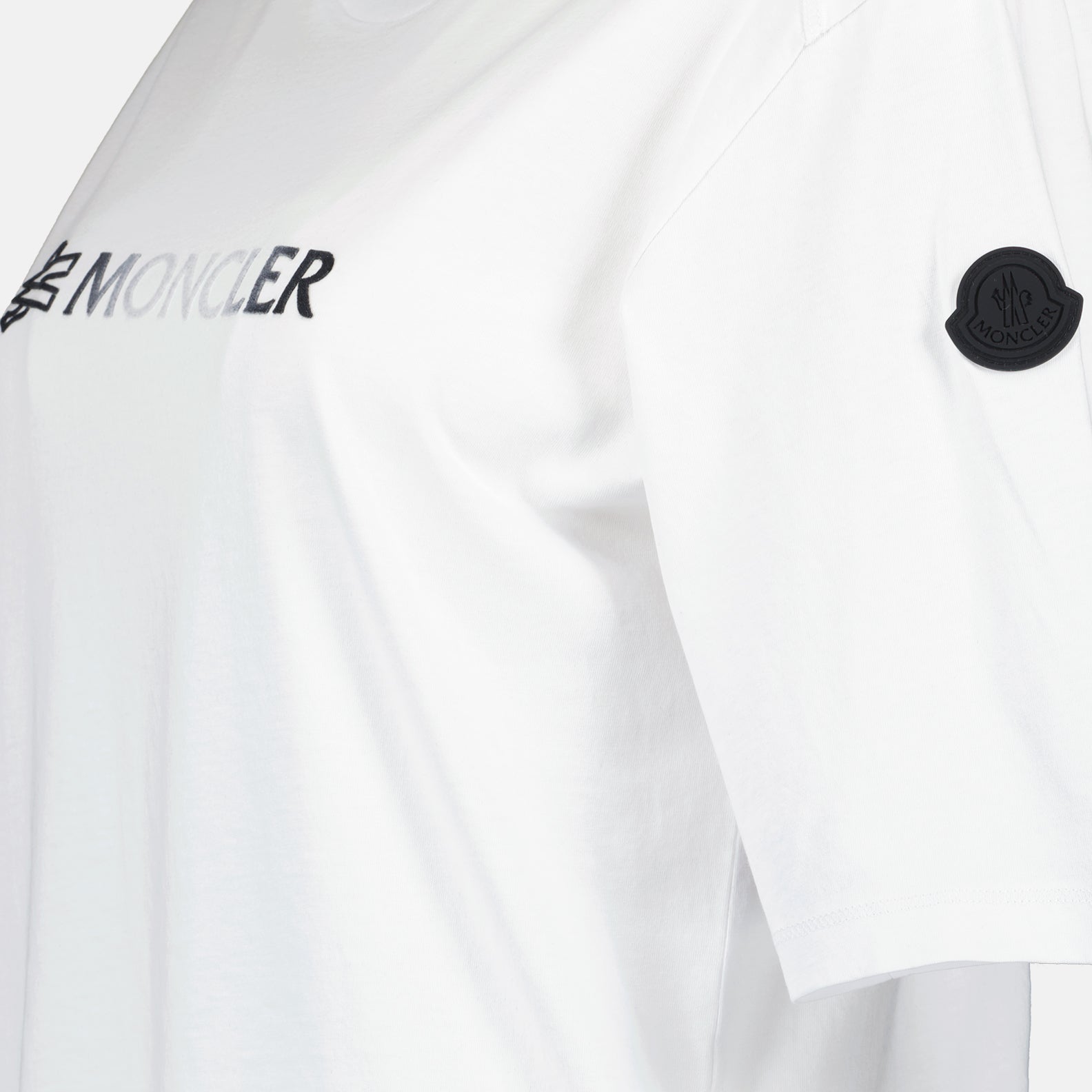T-shirts T-shirt à double logo Moncler Blanc Femme