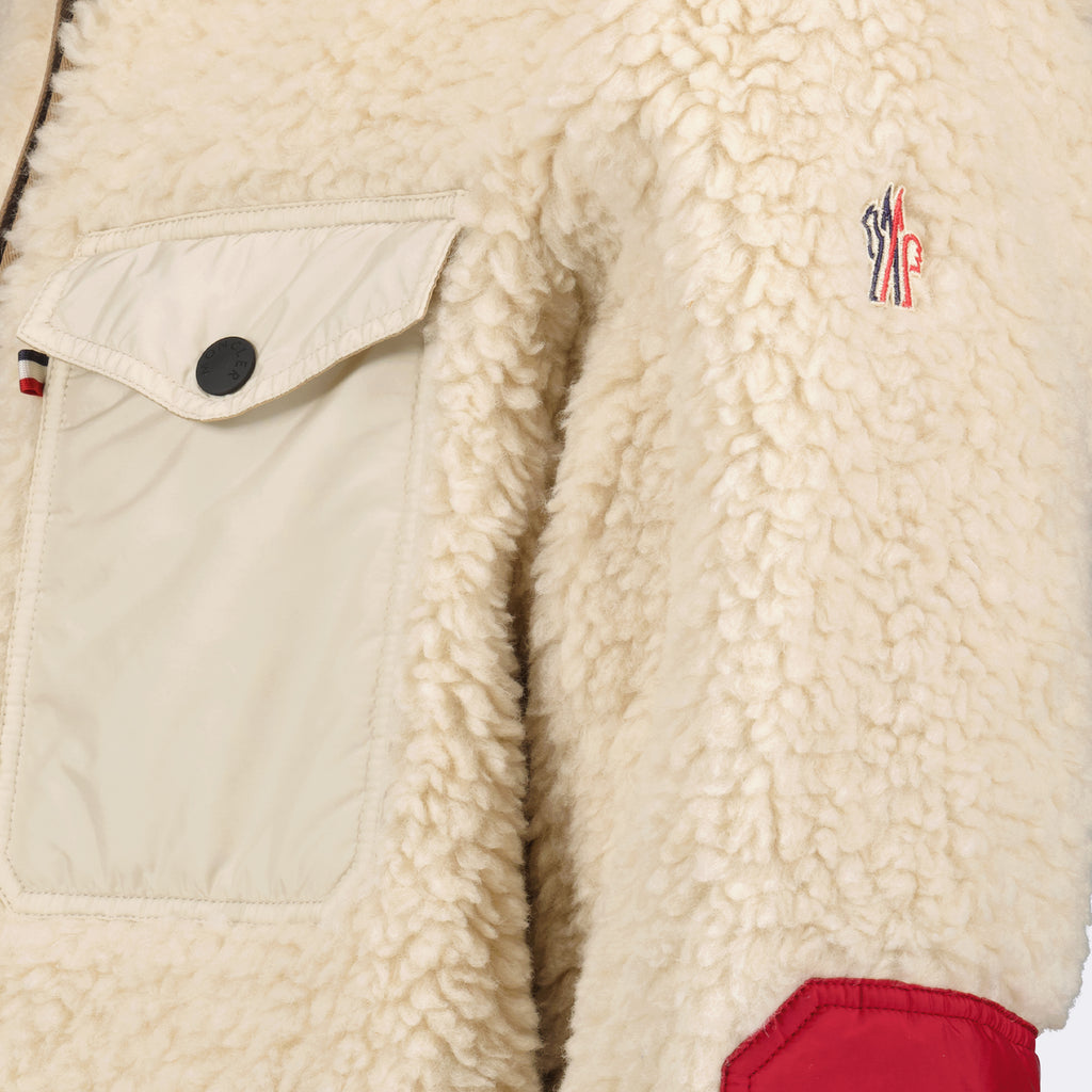 Manteaux Doudoune réversible Plattiers Moncler Grenoble Blanc Homme