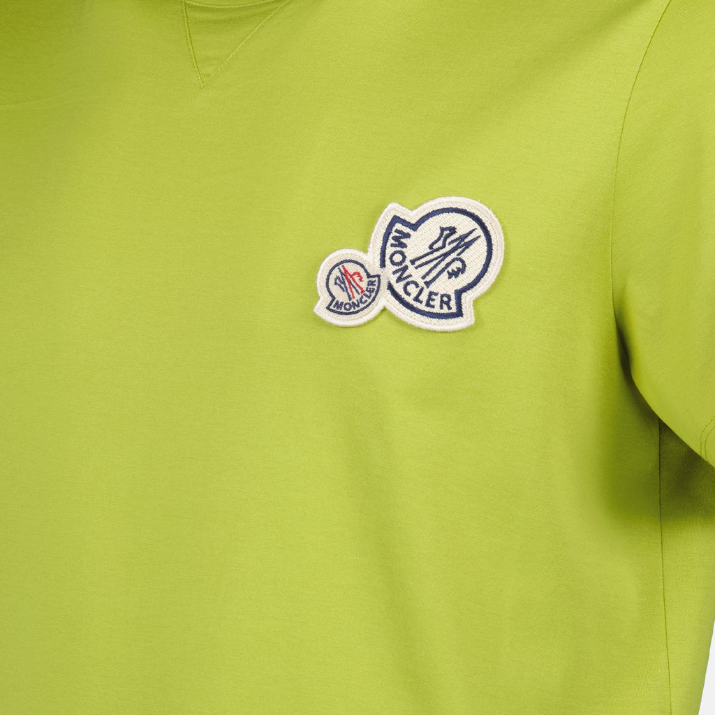T-shirts T-shirt à double logo Moncler Vert Homme