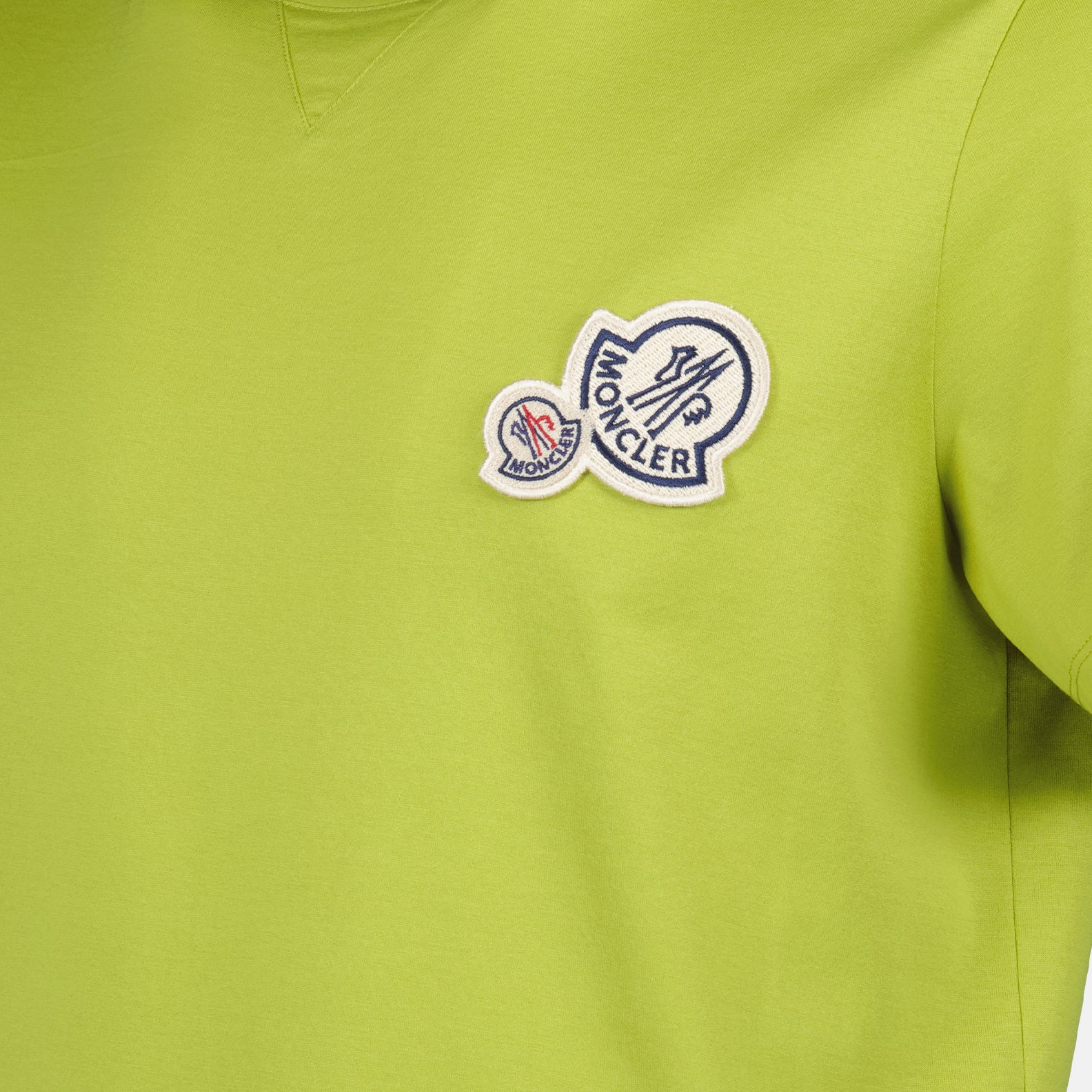 T-shirts T-shirt à double logo Moncler Vert Homme