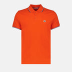 Polos Polo à logo et liseré Moncler Laranja Homme