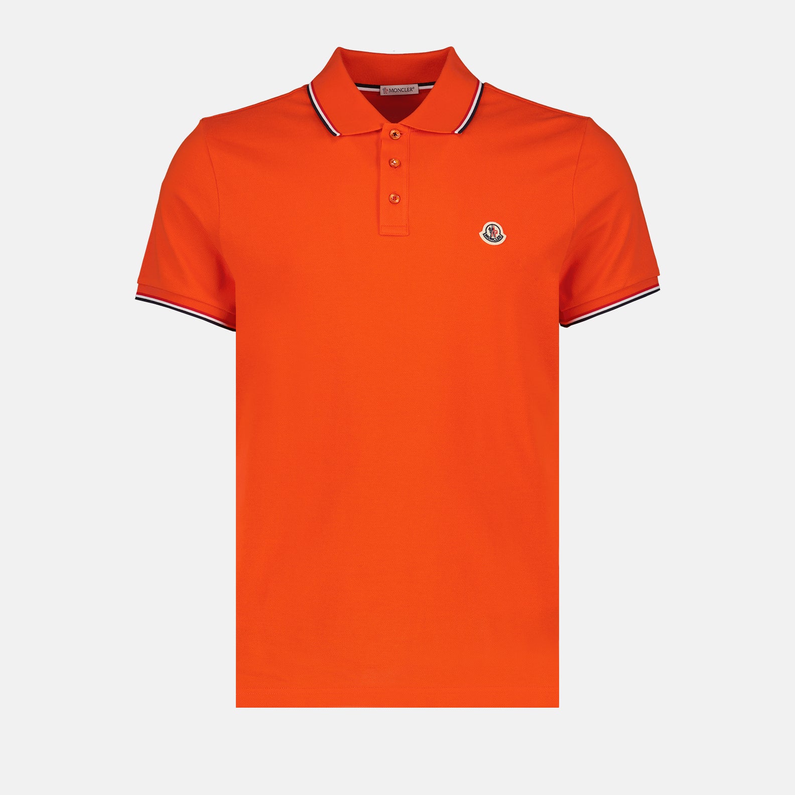 Polos Polo à logo et liseré Moncler Naranja Homme