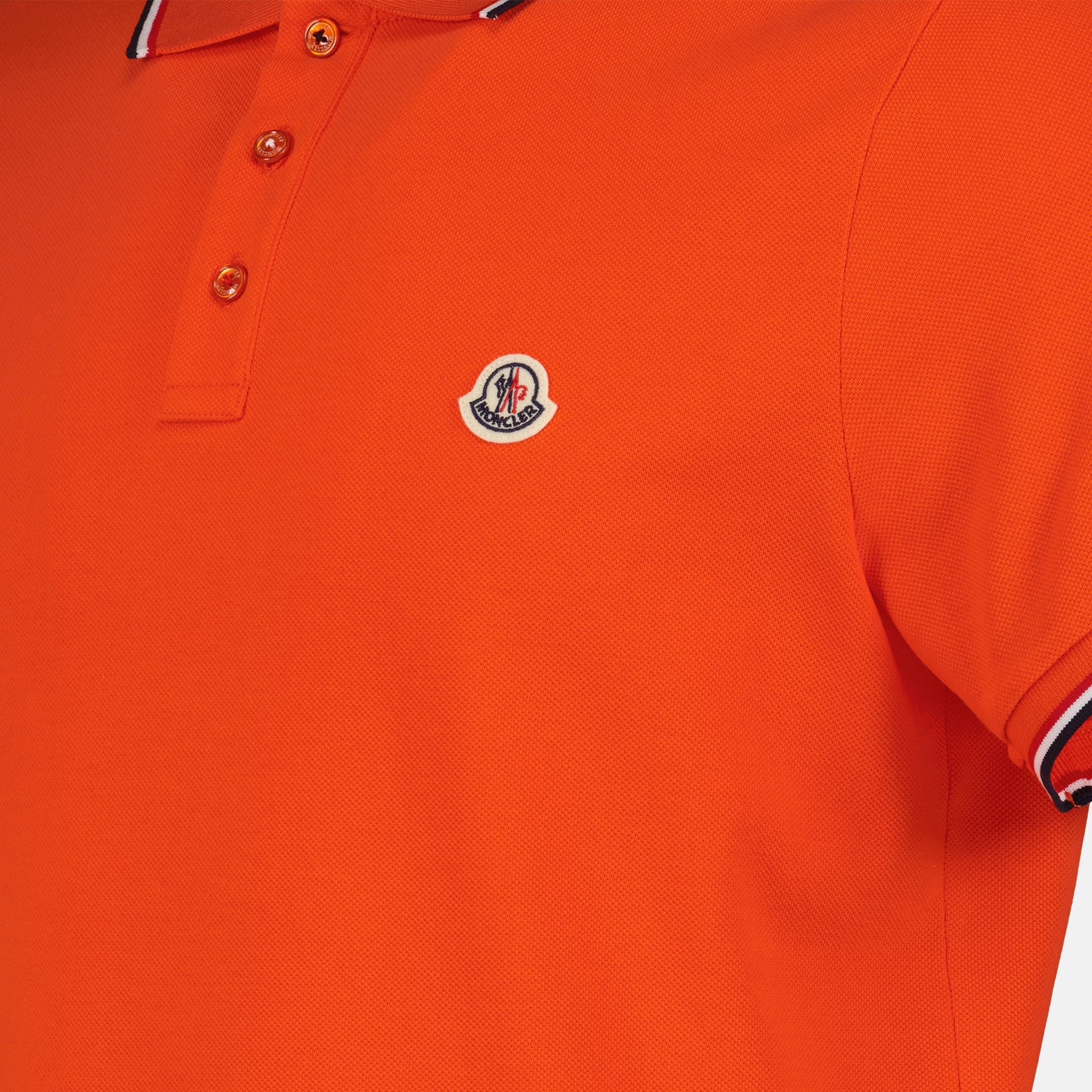 Polos Polo à logo et liseré Moncler Naranja Homme