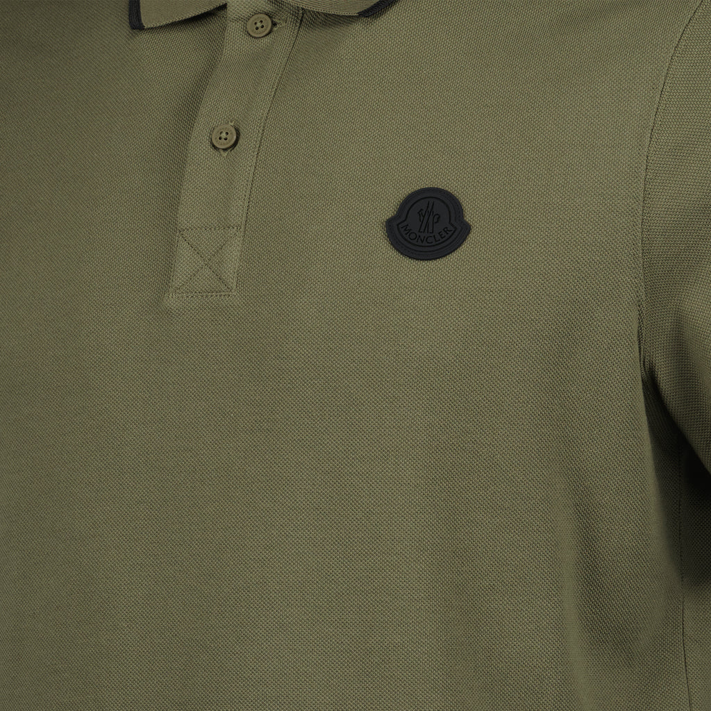 Polo shirts Logo polo shirt Moncler Khaki Man