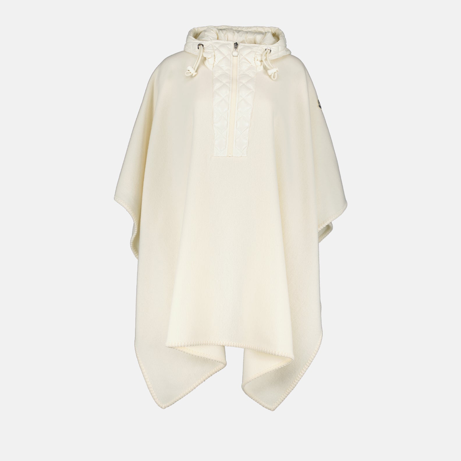 Vestes Cape en laine Moncler Blanc Femme