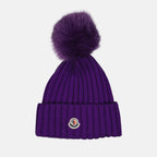 Hats, caps and beanies Pom-pom hat Moncler Purple Women